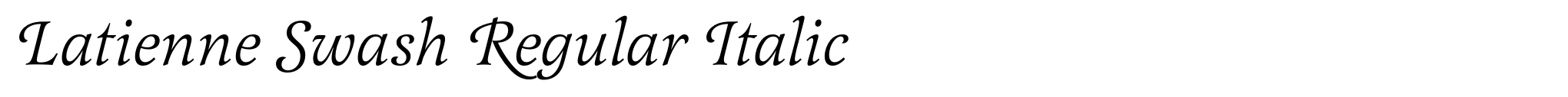 Latienne Swash Regular Italic image